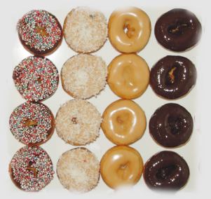 glasierte Mini Donuts